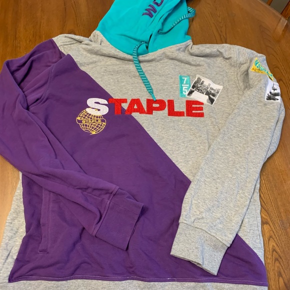 MENS STAPLE RENOWN NWT SWEATSHIRT PLUS STAPLE USED HOODIE SIZE LARGE - Picture 6 of 16